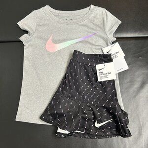 NWT Nike Glitter Athletic Skort Set Girls Size 5